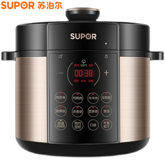 苏泊尔/Supor  国潮系列电压力锅 5L全自动智能预约 家用煲汤 多功能面板易清洁双内胆50YC9086电饭煲高压锅3-6人