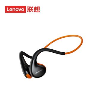 联想（Lenovo）  thinkplus  X7 黑橙 骨传导耳机 真无线蓝牙耳机开放式运动跑步骑行不入耳挂耳式 通用苹果华为手机
