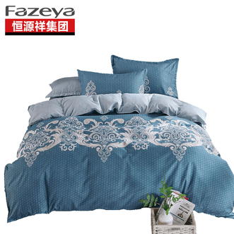 彩羊（Fazeya）  亲肤四件套格林（蓝）床上用品床单被罩