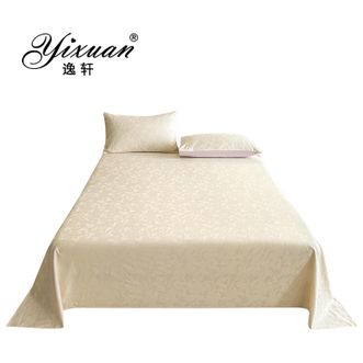 逸轩/yixuan  全棉提花床单透气不闷汗 毓影-奶白