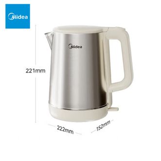 美的/Midea  电热水壶家用 大容量高颜值 简约轻奢 范西式复古风（SH17DG02）