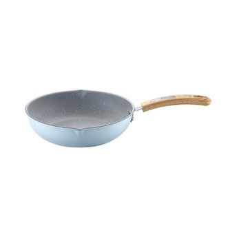 佰造BAIZAO  艾厨不粘锅煎炒锅家用低油烟 BZ-FC505 天蓝色 26cm