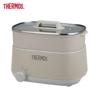膳魔师（THERMOS）  多功能电煮锅1.8L学生宿舍泡面火锅便携女男办公家用蒸煮一体蒸屉电蒸锅