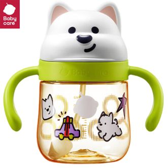 babycare  宝宝西高地学饮吸管杯ppsu儿童学生水杯240ml【两色可选，请备注颜色】