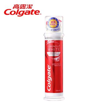 高露洁/Colgate  进口按压式亮白牙膏直立式含氟 防蛀去黄 100ml 耀白去渍牙膏（直立按压式）