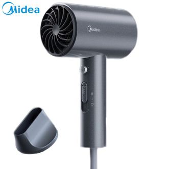 美的/Midea  电吹风机家用大功率负离子护发大风力速干宿舍用学生风筒便携FJ1银灰色