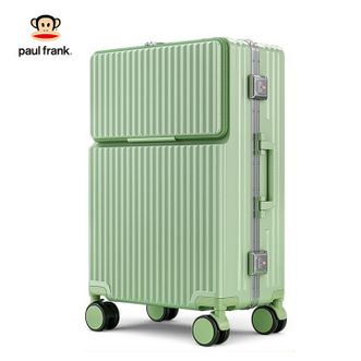 大嘴猴（Paul Frank）  USB充电接口 侧面站脚挂钩多功能行李箱PF546-28绿28寸