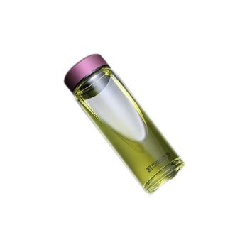 富光双层玻璃杯水杯男女透明带盖便携过滤茶杯户外车载杯子420ML