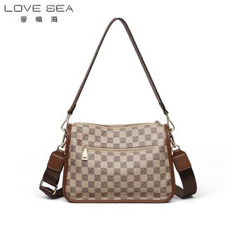 爱情海/Love sea  包包女大容量斜挎包小众实用水桶包女士轻奢单肩包AQH4708