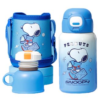 史努比（SNOOPY）  500ml保温杯妙想儿童不锈钢随行杯咖啡杯水杯保温保冷杯时尚礼盒装SNP7225颜色随机