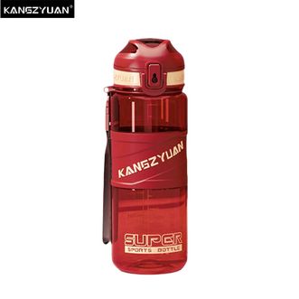 康知缘/KANGZYUAN  幻影护卫舰运动水杯700mL 男女士大容量水杯户外运动便携塑料杯一键弹盖杯子 红色