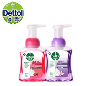 滴露/Dettol  洗手液泡沫樱桃250ml+兰花250ml 5秒抑菌儿童泡泡洗手液抑菌