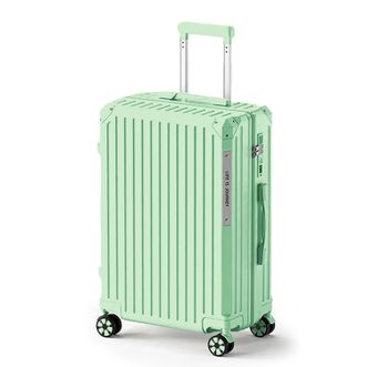 汉旅HANLV  20英寸时尚竖纹行李箱包角加固拉杆箱旅行箱密码箱可登机箱【顺丰配送】【隐形杯架】【USB充电】