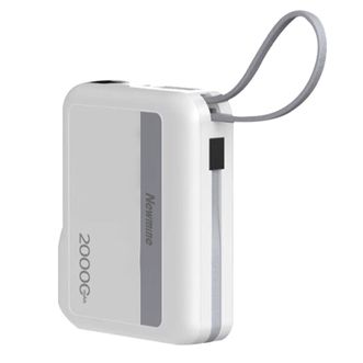 纽曼（Newmine）  65W极速快充AC插头二合一充电宝 20000毫安自带双线移动电源 智能温控数显墙插直充多功能充电器CSD65WACL