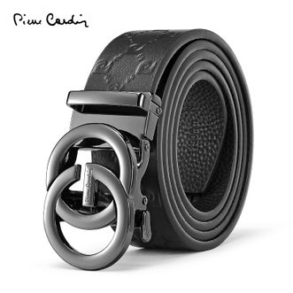 皮尔卡丹/Pierre Cardin  男士皮带自动扣腰带真皮裤带商务风送礼优选W52814811-5A（115cm）