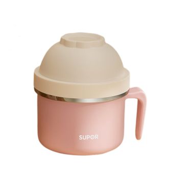 苏泊尔（SUPOR）  分层泡面碗304不锈钢带盖男女学生上班族饭盒食堂快餐杯KFS10AE10烟花粉