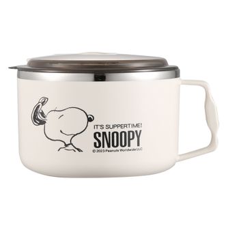 史努比（SNOOPY）  1000ml不锈钢泡面碗便当饭盒双层隔热餐盒小号HJS-9125-1