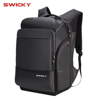 SWICKY 商务双肩包男背包大容量17.3英寸电脑包出差户外旅行包多功能 特大号 88006