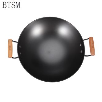 BTSM  铸铁炒锅38cm 无涂层不粘锅轻铸铁锅厨房炒菜多功能炒锅BT-CG823