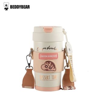 杯具熊（beddybear）   陶瓷保温杯咖啡杯水杯 随行车载杯 轻心保温咖啡杯-蜡笔小新 500ml