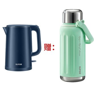 苏泊尔（SUPOR）  1.5L电水壶SW-15T101C 赠 青绿1L保温壶 KCV10AV10