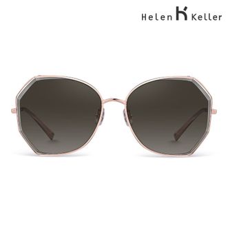 海伦凯勒（Helen Keller）  非偏光太阳镜 深茶渐进色 墨镜女士高级感防晒墨镜防紫外线新款太阳镜女H8826N17
