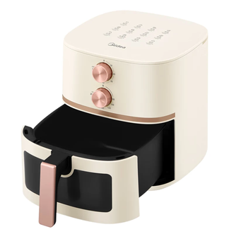 美的/Midea  空气炸锅家用 5升可视窗口不用翻面电炸锅 水雾嫩烤多功能智能双旋控温 MF-KZE5089