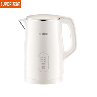 苏泊尔（SUPOR）  电热水壶SW-17S03F 家用无缝内胆大容量精准控温自动断电双层防烫低音烧水壶 1.7L 【316L不锈钢】
