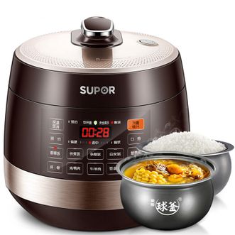 苏泊尔（SUPOR）电压力锅 6升大容量 智能触控 球釜双胆 开盖收汁 一键排压 SY-60YC8001Q 高压锅