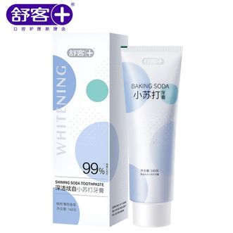 舒客  脱渍净白牙膏160g深洁炫白小苏打牙膏减少牙菌斑 薄荷香型清新口气(新旧包装随机发货)