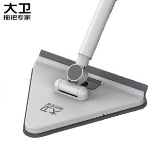 大卫  三角拖把 P2 多功能三角形擦窗器 家用玻璃清洁器 180°旋转瓷砖清洁去污 房顶天花板 （2块拖布）