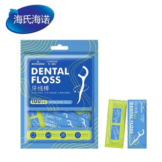 海氏海诺   牙线棒独立包装100支*5袋  超细便携独立装牙棒一次性家庭装牙签线剔牙线