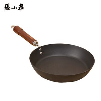 张小泉  锤纹精铁煎锅26cm 家用不粘锅平底锅煎锅 少油烟无涂层铁煎锅