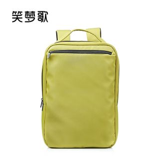 笑梦歌  时尚轻便双肩包MG8016 电脑包出差双肩背包 黄绿色