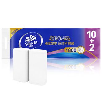 维达  超韧无芯卷纸4层卫生纸150g实惠装厕纸巾1800g,1提/2提