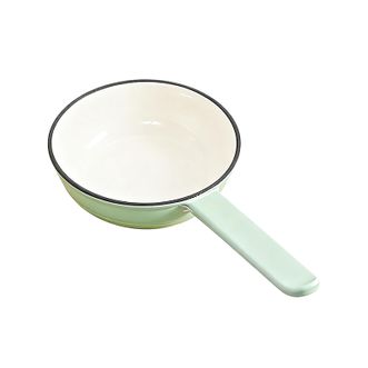 归. 禾器  珐琅泼油小锅  口径约12cm 高度约4.5cm  多功能迷你单柄铸铁平底热油烧油专用锅厨房小工具