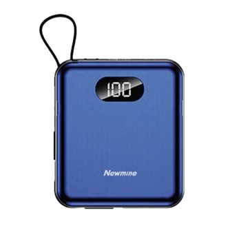 纽曼（Newmine）  自带双线快充移动电源AL08蓝色 10000毫安大容量PD22.5W双向快充