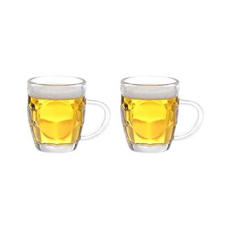 拜杰  菠萝把杯两只装 啤酒杯加厚带把 250ml小号