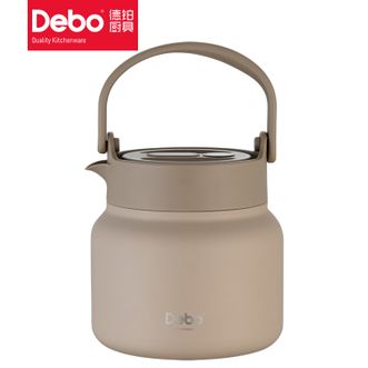 德铂（Debo）  弗里克真空焖茶壶持久焖泡口感醇厚1.5大容量真空保温壶金棕色