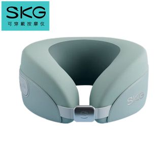 SKG颈椎按摩器肩颈颈部脖子按摩仪U型按摩仪热敷物理揉捏N5-天青色