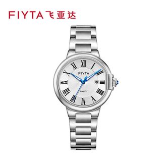 飞亚达/Fiyta  卡农系列 同心锁手表 石英表女款 简约气质女表（钢带 ：L803001）