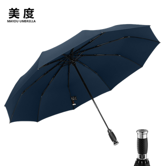 美度（MAYDU）   商务伞晴雨伞全自动折叠伞加大号防风雨伞女三折双人晴雨伞两用超大一键开收自动伞
