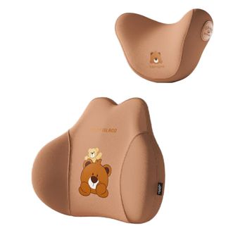 徕本/HELLOLEIBOO  舒适自驾腰靠摩卡棕套装