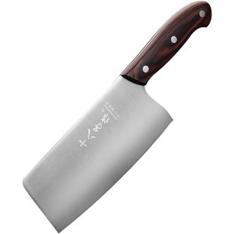 十八子作  家用菜刀 彩木柄刀具小康切片刀 S2308-B