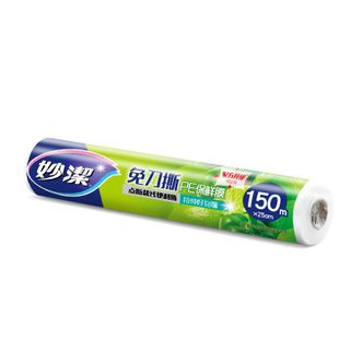 妙洁  免刀撕PE保鲜膜150米中碗经济装