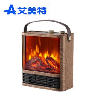 艾美特/Airmate  暖风机取暖器家用壁炉移动电暖台立两用电暖器机械旋钮暖炉5D感观仿真火焰电暖器暖炉火焰壁炉  AIR9