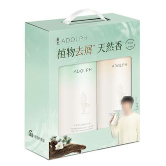 阿道夫  天然香去屑洗护套组（洗发水618ml+护发素400ml）