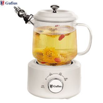 古菲斯（GUFIUS）  600ml养生杯不挑杯子养生壶电水壶果茶花茶煮茶器泡茶壶电茶壶电茶炉 家用电器烧水壶电开水壶煮茶壶电热水壶GFYB-1105白色