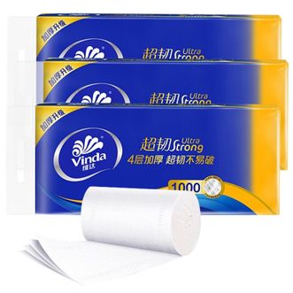维达  超韧无芯卷纸100克30卷 4层加厚卫生纸纸巾无芯卷纸厕所卫生纸