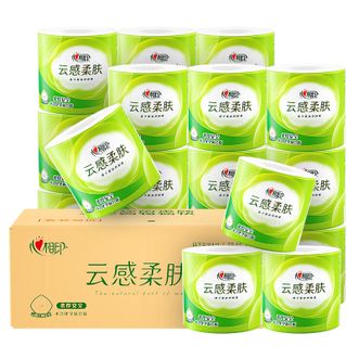 心相印  云感柔肤系列卷纸  有芯卷纸  家用卷筒卫生纸  4层110g30粒装  BT5312